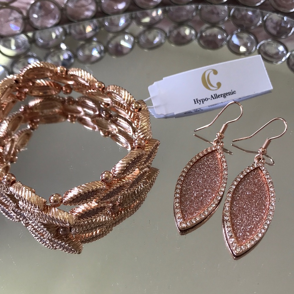 Charming Charlie bracelet & earrings, NWT!!!